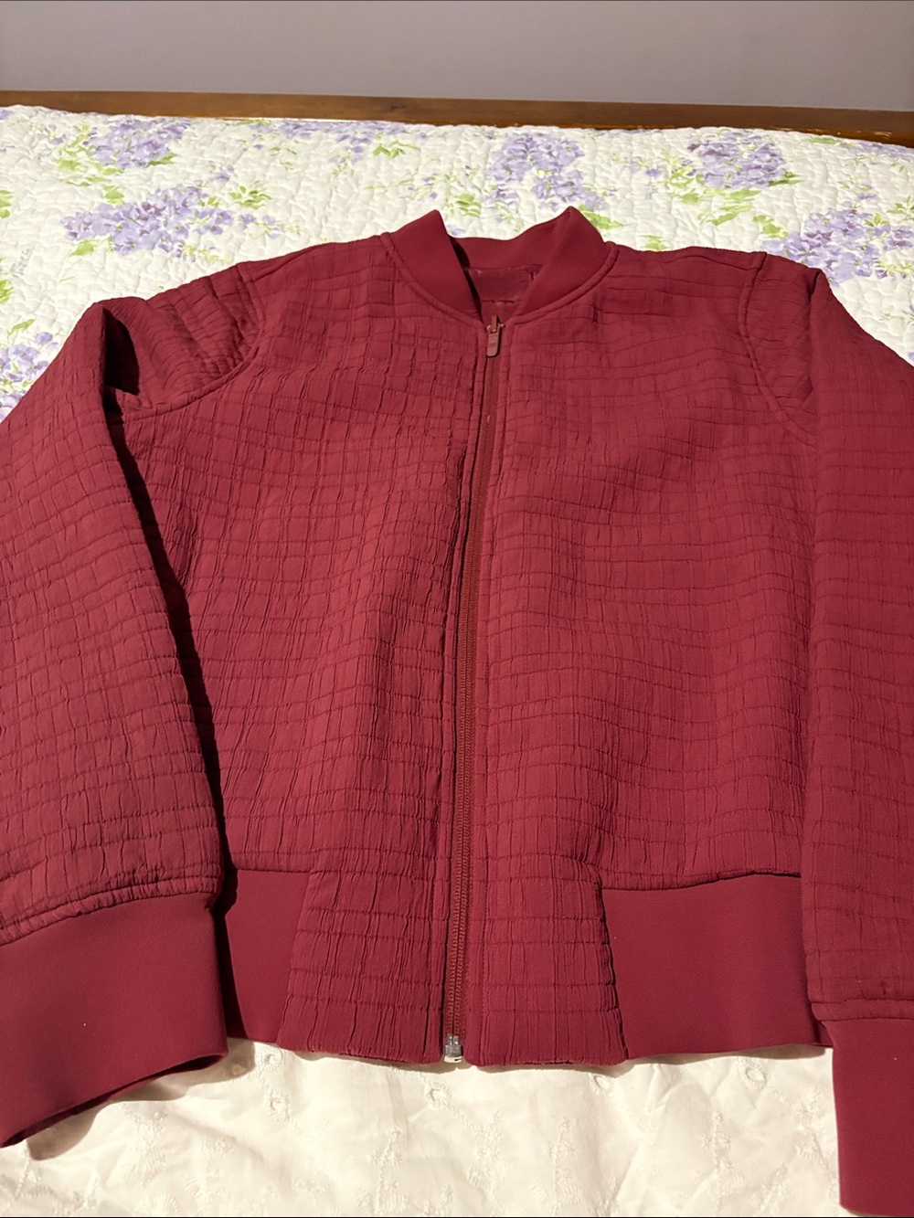 Lululemon Quilted Bomber Jacket in Burgundy *Reversible